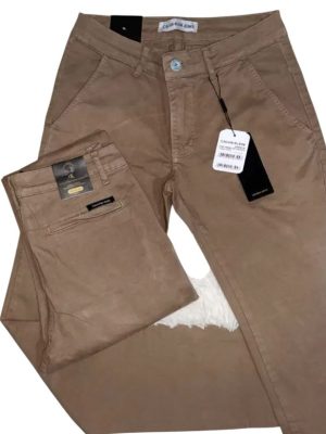 Calça Sarja CK masculina 98% algodão 2% elastano slim fit